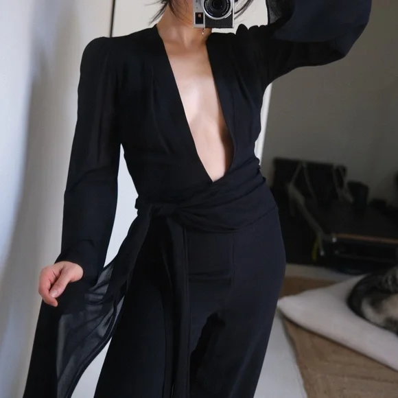 Reformation black jumpsuit - Picture 2 of 4